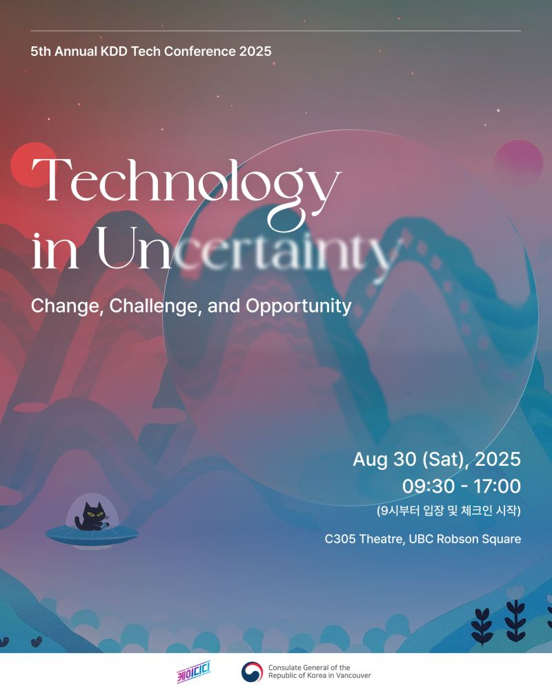 Technology in Uncertainty poster for the fifth annual KDD Tech Conference 2025
